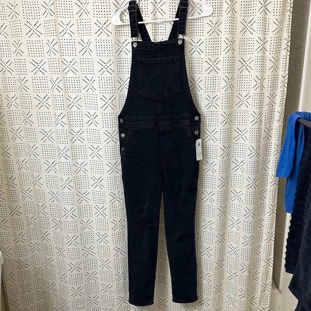 NWT Old Navy Black Denim Overalls